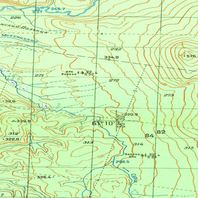 Soviet Genshtab map - p40-105/106 - Russia