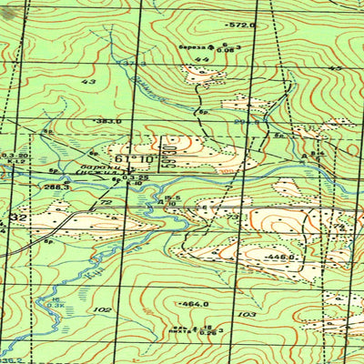 Soviet Genshtab map - p40-107/108 - Russia
