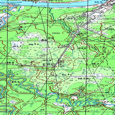 Soviet Genshtab map - p40-007/008--(1987) - Russia