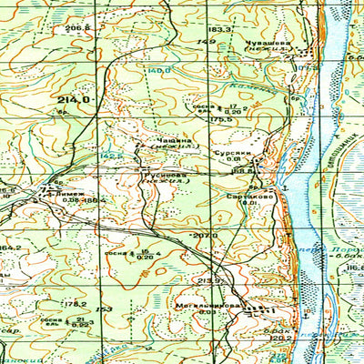 Soviet Genshtab map - p40-137/138 - Russia
