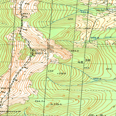 Soviet Genshtab map - p40-119/120 - Russia