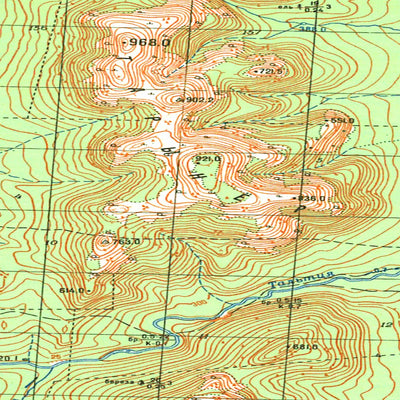 Soviet Genshtab map - p40-119/120 - Russia