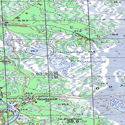 Soviet Genshtab map - p41-003/004 - Russia