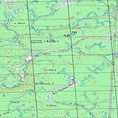 Soviet Genshtab map - p41-013/014 - Russia