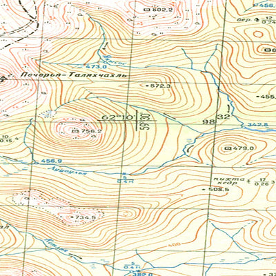 Soviet Genshtab map - p40-071/072 - Russia