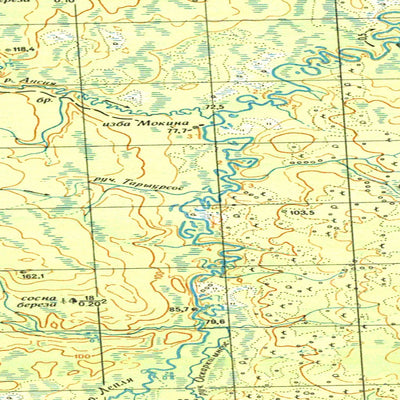 Soviet Genshtab map - p41-073/074 - Russia