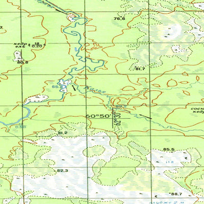 Soviet Genshtab map - p41-113/114 - Russia