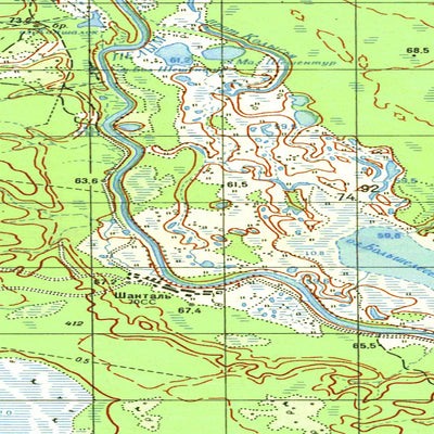 Soviet Genshtab map - p41-137/138 - Russia