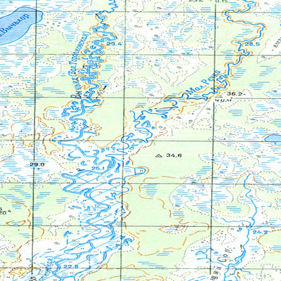 Soviet Genshtab map - p42-091/092 - Russia