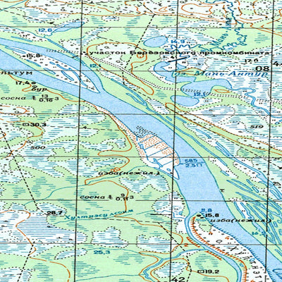 Soviet Genshtab map - p41-031/032--(1979) - Russia