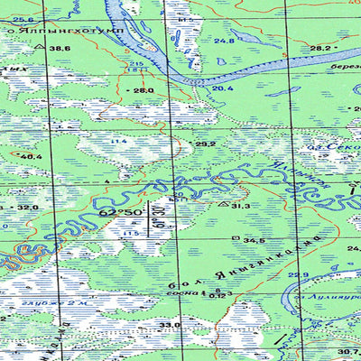 Soviet Genshtab map - p41-039/040 - Russia