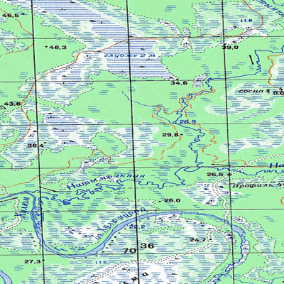 Soviet Genshtab map - p41-039/040 - Russia