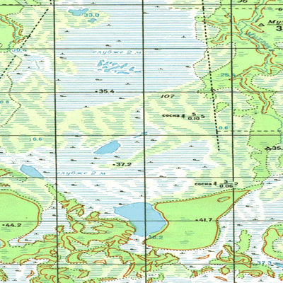 Soviet Genshtab map - p42-113/114 - Russia