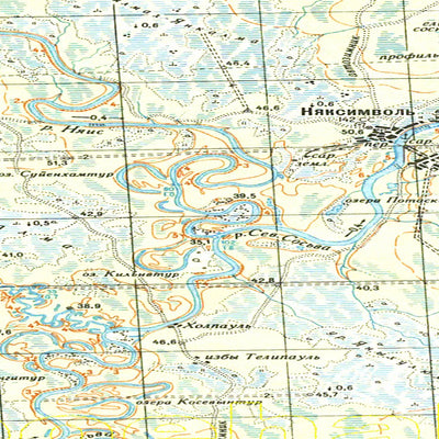 Soviet Genshtab map - p41-049/050 - Russia
