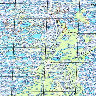 Soviet Genshtab map - p43-045/046 - Russia