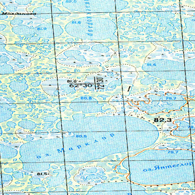 Soviet Genshtab map - p43-049/050 - Russia