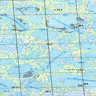 Soviet Genshtab map - p43-049/050 - Russia