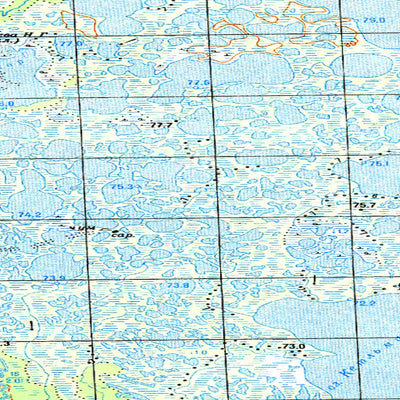 Soviet Genshtab map - p43-051/052 - Russia