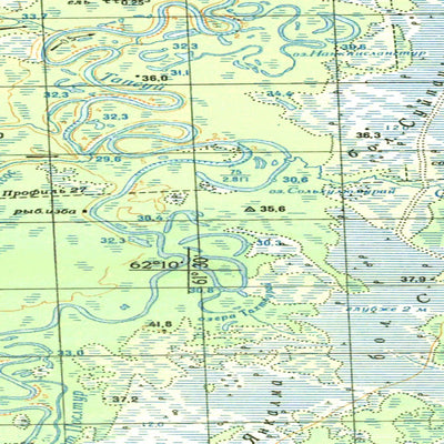 Soviet Genshtab map - p41-063/064 - Russia