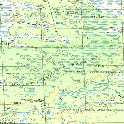 Soviet Genshtab map - p41-063/064 - Russia