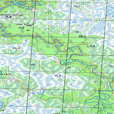 Soviet Genshtab map - p41-119/120 - Russia