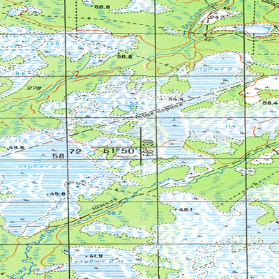 Soviet Genshtab map - p42-077/078 - Russia
