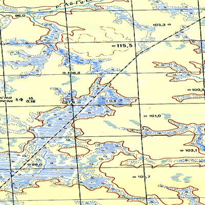 Soviet Genshtab map - p44-073/074 - Russia