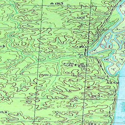 Soviet Genshtab map - p45-107/108 - Russia