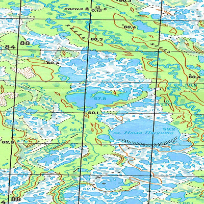 Soviet Genshtab map - p43-009/010 - Russia
