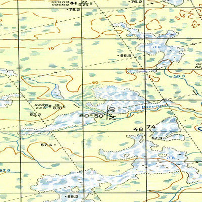 Soviet Genshtab map - p43-113/114 - Russia