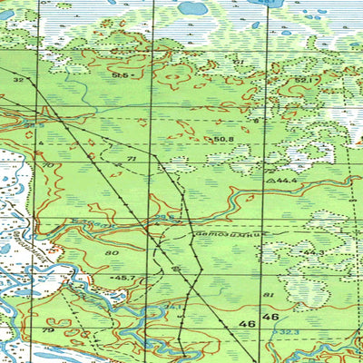 Soviet Genshtab map - p42-115/116 - Russia