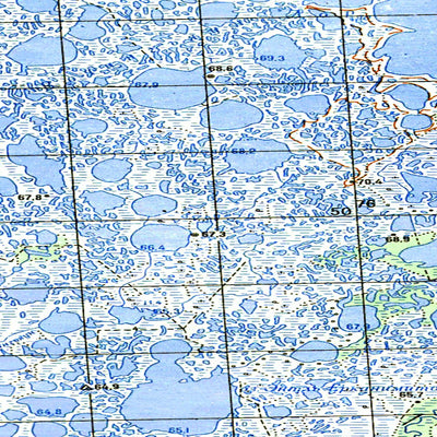 Soviet Genshtab map - p43-073/074 - Russia