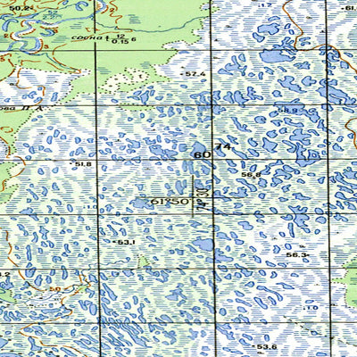 Soviet Genshtab map - p43-077/078 - Russia