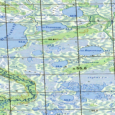 Soviet Genshtab map - p43-135/136 - Russia