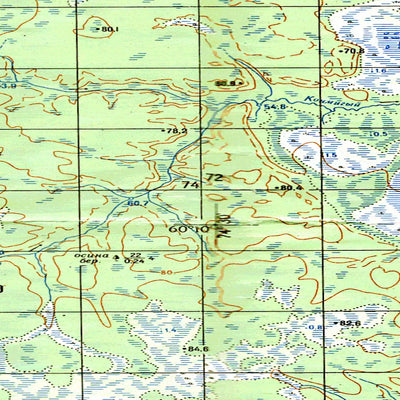 Soviet Genshtab map - p43-137/138 - Russia
