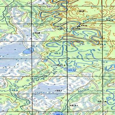 Soviet Genshtab map - p43-137/138 - Russia