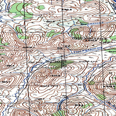 Soviet Genshtab map - p56-063/064 - Russia