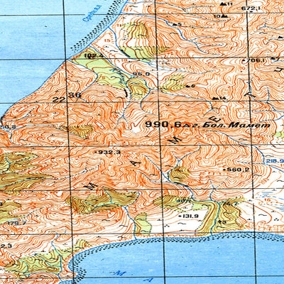 Soviet Genshtab map - p58-087/088--(1970) - Russia