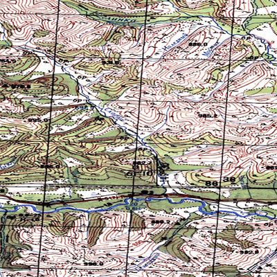 Soviet Genshtab map - p55-107/108 - Russia