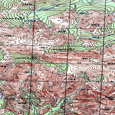 Soviet Genshtab map - p55-141/142 - Russia