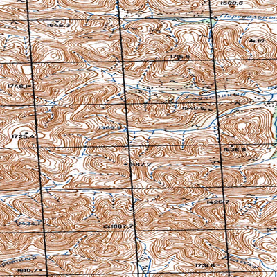 Soviet Genshtab map - p55-061/062 - Russia