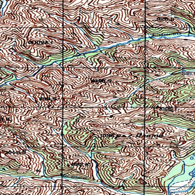 Soviet Genshtab map - p55-115/116 - Russia