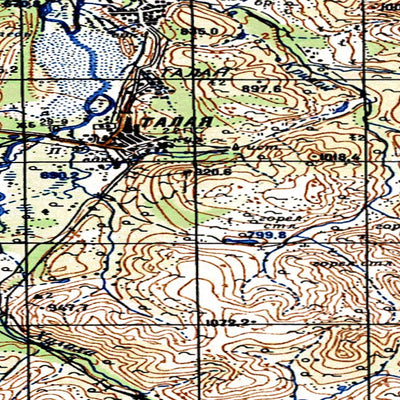 Soviet Genshtab map - p56-101/102 - Russia