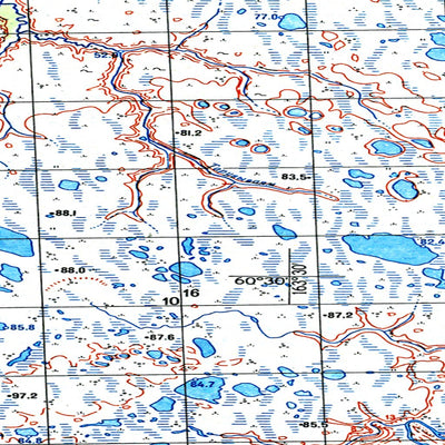 Soviet Genshtab map - p58-123/124--(1969) - Russia