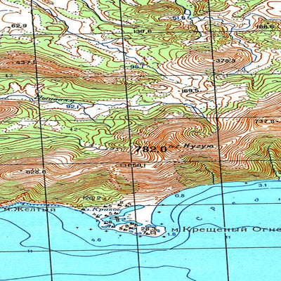 Soviet Genshtab map - p59-121/122--(1971) - Russia