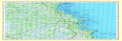 Soviet Genshtab map - q36-105/106 - Russia