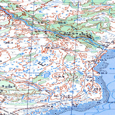 Soviet Genshtab map - q37-057/058 - Russia