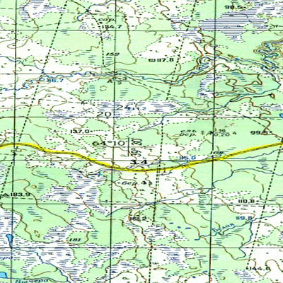 Soviet Genshtab map - q37-139/140 - Russia