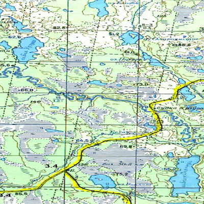 Soviet Genshtab map - q37-139/140 - Russia