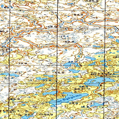 Soviet Genshtab map - q39-019/020 - Russia